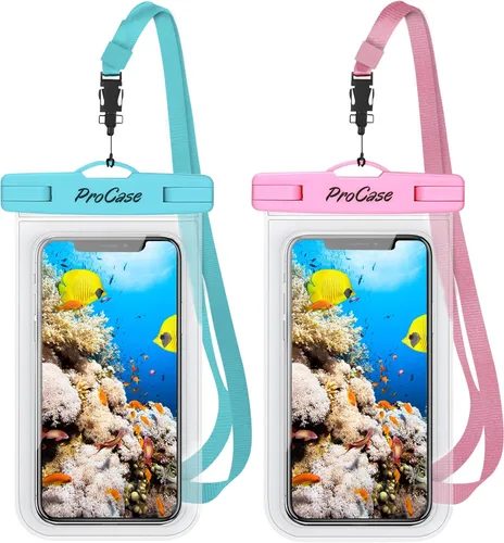 Miniatura 8 de ProCase Paquete de 2 fundas impermeables para teléfono, bolsa seca universal subacuática de 7 pulgadas para iPhone 17 Air 16 15 14 13 Pro Plus Max