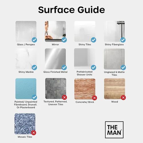 Miniatura 8 de The Man Gancho de silicona – Gancho de almacenamiento para baño y ducha – Artículos de aseo de ducha, accesorio organizador de baño – Acero