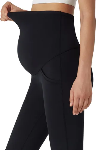 Miniatura 4 de POSHDIVAH Pantalones de yoga de maternidad para mujer, para trabajo, descanso, elásticos, corte de bota, pantalones acampanados para embarazo