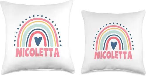Miniatura 3 de Idea Regalo Personalizzata con Nome Gifts Idea Nicoletta Name Custom Woman Myth Legend Pink Birthday Party Throw Pillow, 16x16, Multicolor