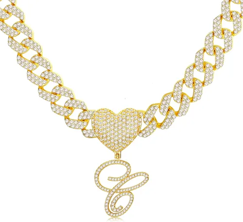 Krfy Collares con inicial para mujer, chapado en oro de 14 quilates, delicado collar con nombre de oro, collar con colgante de etiqueta inicial