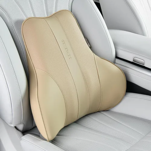 Coverado Almohada de apoyo lumbar para automóvil, almohada ergonómica de espuma viscoelástica para silla de oficina, cojín de espalda para aliviar