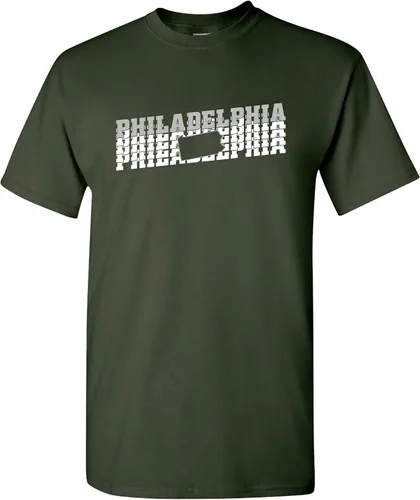 UGP Campus Apparel Retro Repeat - Camiseta deportiva del orgullo de la ciudad Bosque Filadelfia