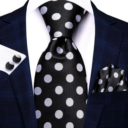 Miniatura 141 de Hi-Tie Corbatas de seda para hombre, diseño de cachemira a rayas, con bolsillo, gemelos cuadrados, conjunto formal de negocios