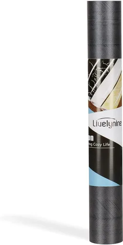 Miniatura 7 de Livelynine Papel adhesivo de grano de madera de carbón para encimeras de escritorio, impermeable, autoadhesivo, papel tapiz de mesa de cocina