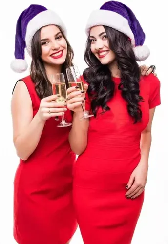 Miniatura 4 de Sombrero de Navidad de Papá Noel morado de felpa para adultos, sombrero de Navidad de terciopelo morado de felpa para mujeres y hombres, suministros