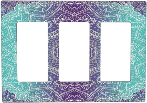 Miniatura 120 de Cubierta para Interruptor de Luz Árbol Morado 3D de 2 Gang Placa de Pared Placa de Interruptor de Luz Doble Toggle Cubiertas Decorativas