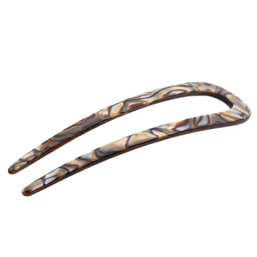 French Amie Slick Silver Onyx Grey - Palo grande de acetato de celulosa hecho a mano de 4 1/4 pulgadas, agarre antideslizante, sin metal, para Ónix