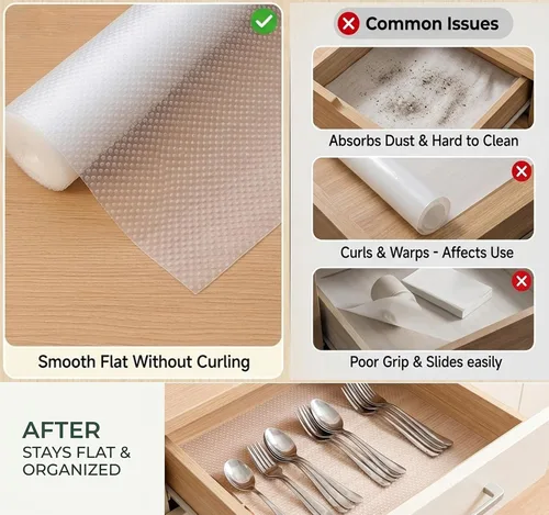 Miniatura 3 de Revestimientos para armarios de cocina de 10 pulgadas de ancho x 20 pies, no adhesivos, antideslizantes, impermeables, de agarre fuerte