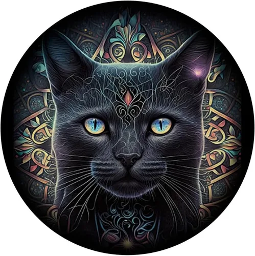 Miniatura 3 de Cat Lover Mandala Design Tribal Artwork Cat PopSockets Adhesive PopGrip
