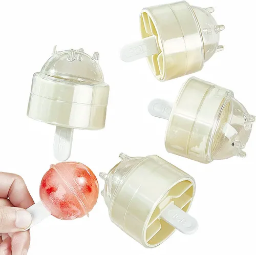 Miniatura 11 de Paquete de 4 moldes de paletas para paletas para niños, juego de moldes de silicona para hacer paletas de helados, moldes de bricolaje para helados