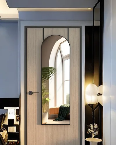 Miniatura 5 de KOMCOTE - Espejo de cuerpo completo de 48x14 pulgadas - Espejo colgante sobre la puerta para dormitorio, sala de estar, armario - Espejo de suelo