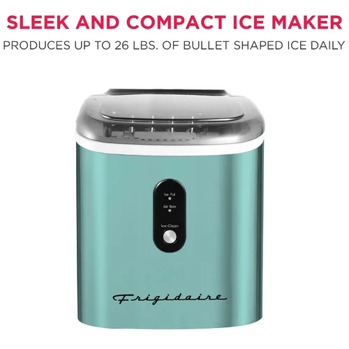 Miniatura 2 de Frigidaire EFIC103 - Máquina de hacer hielo resistente, 26 libras de hielo por día, azul SS Azul inoxidable