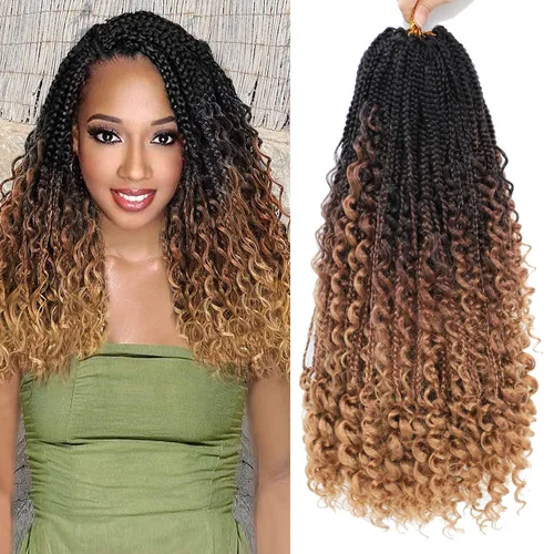 Miniatura 15 de Ayana - Trenzas de ganchillo, bohemias, con extremos rizados Crochet Braids Box. 3 extensiones de cabello sintético de trenzas de ganchillo Goddess