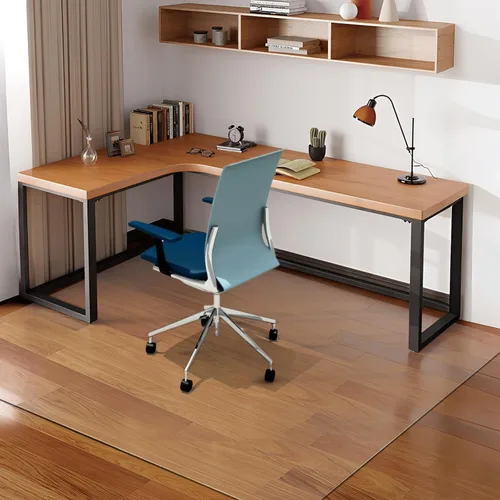 Miniatura 9 de Azadx - Alfombrilla grande de plástico transparente para silla de oficina, para suelo de madera dura o azulejos, rectangular, 48 x 59 pulgadas