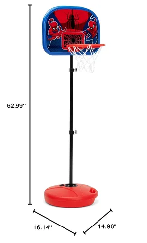 Miniatura 12 de Delta Children - Juego de aro de baloncesto Marvel Spider-Man para niños, color rojo