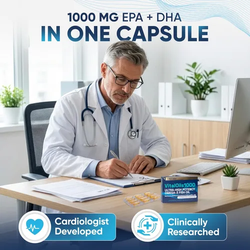 Miniatura 7 de VitalOils1000 - Aceite de pescado Omega 3 de 1200 mg con 1000 mg de DHA+EPA por cápsula (750 DHA + 250 EPA), fácil de tragar, certificado IFOS 5