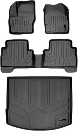 Miniatura 21 de Smartliner Juego de alfombrillas de primera fila para todo tipo de clima, compatibles con Ford Escape 2020-2025