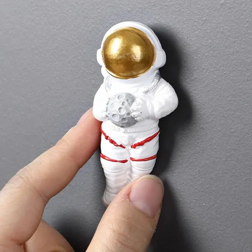 Miniatura 5 de gofidin 4 ganchos creativos de astronauta modelo de dibujos animados planeta cocina fuerte pegamento colgador puerta sin clavos detrás del llavero