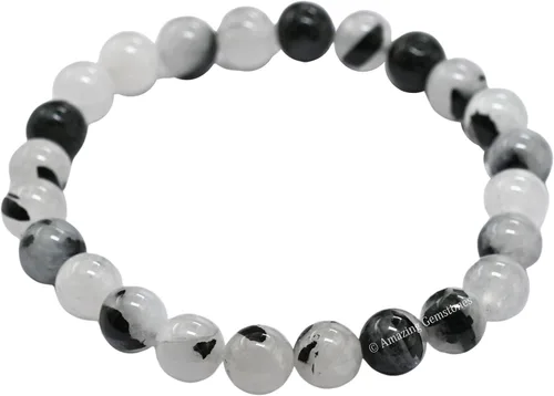 Miniatura 333 de Amazing Gemstone Pulsera de cristal para mujeres y hombres, pulsera de cristal curativo de protección, pulsera elástica con cuentas de piedras
