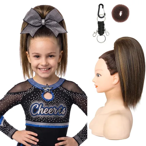 Miniatura 11 de SEIKEA Pieza de Cabello de Cola de Caballo para Porristas, 10" Lisa Resistente a los Enredos Suave Rubio Natural Extensión de Cola de Caballo
