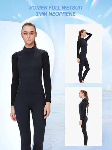 Miniatura 2 de FLEXEL Traje de neopreno de cuerpo completo de una pieza para mujeres y hombres de 0.118 in, 3/0.079 in, 5/0.157 in, trajes de baño térmicos en agua