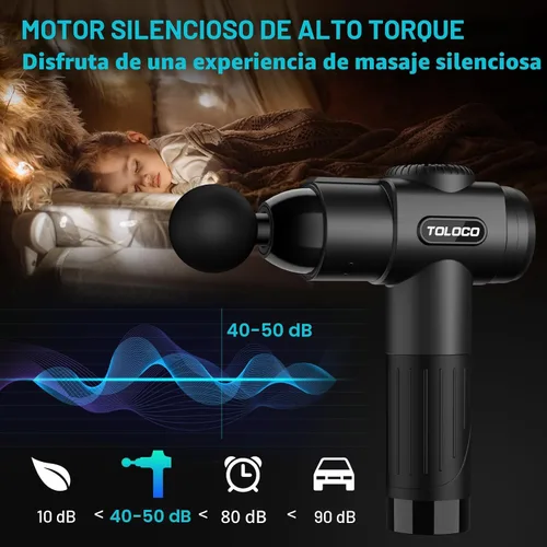 Miniatura 3 de Pistola para masajes Toloco–T11 Pro, de mano, para tejido muscular profundo, masajeador corporal deportivo, taladro portátil, motor de escobillas