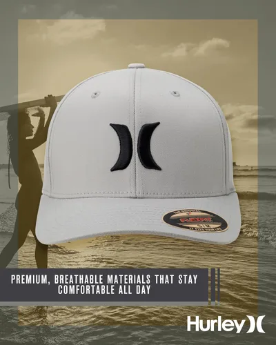 Miniatura 130 de Hurley Gorra de béisbol para hombre - Flexfit - Gorras de béisbol ajustadas para hombre (tamaños: S-XL)