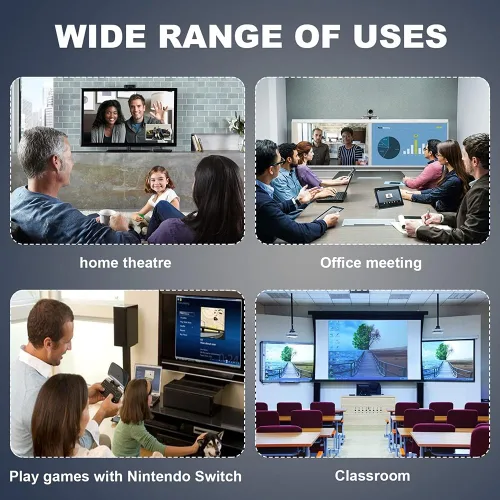 Miniatura 4 de Caja de conmutadores DisplayPort 2 en 1 salida 8K @30Hz 4K a 120Hz DisplayPort 1.4 Switcher compatible con PC, laptop, monitor, juegos, TV