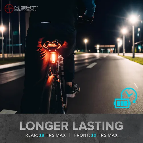 Miniatura 4 de BX-500 Potentes luces USB-C para bicicleta delanteras y traseras - Nuevo LED de 500 lúmenes - Juego de faros y luces traseras de bicicleta