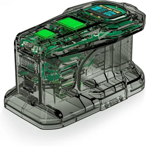 Miniatura 14 de SYMIK Cargador de 100 W y convertidor de fuente de alimentación de 145 W para baterías Ryobi de 18 V, cargador bidireccional avanzado con pantalla
