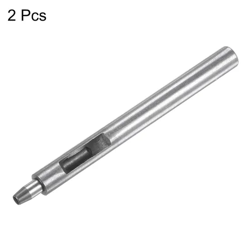 Miniatura 3 de HARFINGTON 2 piezas de perforador de cuero de 0.138 in recto, redondo, ojal, remache a presión, fijador para cuero, artesanía, ropa, bolso, cortina