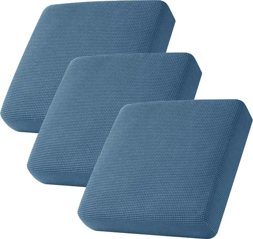 Miniatura 105 de CHUN YI - Funda elástica de cojín para sofá biplaza, funda de asiento de sofá con tela jacquard de elastano (mediana, color marfil blanco)