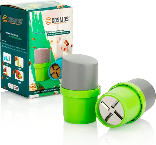 E-COSMOS® Cortador y rebanador de frutas secas con hoja de acero inoxidable, molinillo manual de nueces para almendras, anacardos, pista y