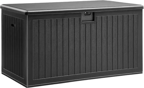 Miniatura 38 de YITAHOME Caja grande de resina de 100 galones, cajas de almacenamiento al aire libre para muebles de patio, cojines de exterior, herramientas