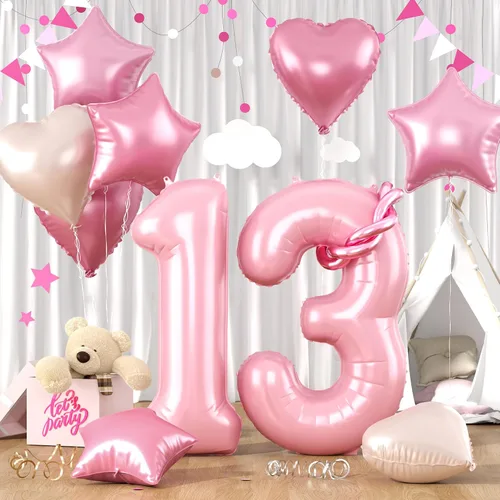 Miniatura 77 de Globos dorados de color champán con el número 11, globos de oro claro, globo de aluminio dorado con forma de corazón con estrella y globo largo