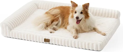 Miniatura 22 de COZY KISS Cama para perros pequeños de piel de conejo sintética, sofá ortopédico de espuma de 30 x 20 pulgadas con lados, funda extraíble lavable