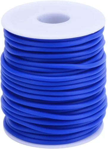 Miniatura 77 de FASHEWELRY 3 rollos de cables de goma huecos para tejer, cable de peluquero de 0.079 pulgadas (0.079 in), cables de silicona para tejer puntada