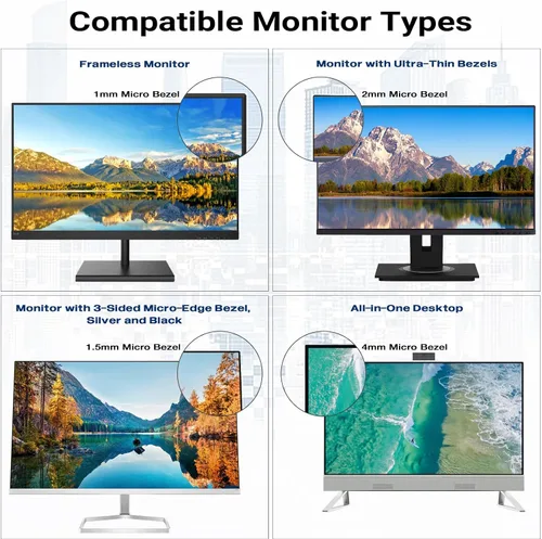 Miniatura 5 de FILMEXT Paquete de 2 Filtros de Pantalla de Privacidad para Computadora de 22 Pulgadas para Monitor de Escritorio/Sin Marco Todo en Uno 16:10