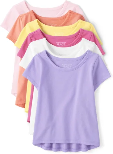 The Children's Place Camiseta básica de capas para bebés y niñas pequeñas