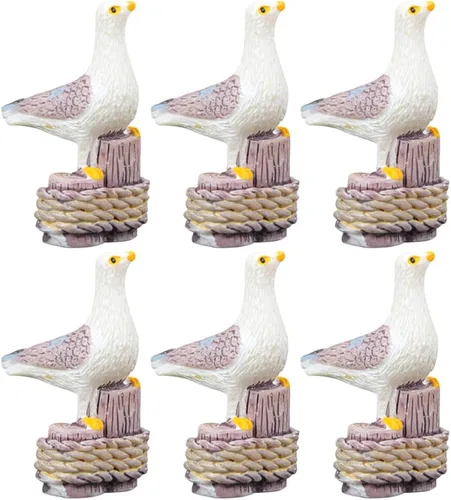 Miniatura 4 de Juego de 12 figuras de resina en miniatura para decoración de paisaje, escultura pequeña, adorno de escritorio para oficina en casa, 1.57 x 0.62 x