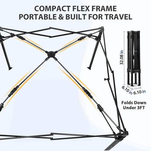 Miniatura 8 de EAGLE PEAK Flex Ultra Compact 4x4 Toldo desplegable, refugio solar, vestidor, toldo portátil de privacidad para piscina, sesiones de fotos