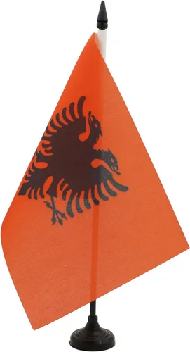 Miniatura 199 de United Kingdon Coat of arms Table Flag 5'' x 8'' - UK - British - England Desk Flag 21 x 14 cm - Black plastic stick and base - AZ FLAG Escudo