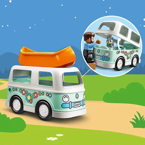 Miniatura 3 de LEGO DUPLO Town Family Camping Van Adventure 10946 Juguete de construcción, juego y aprendizaje de camping para niños pequeños y niños; nuevo 2021