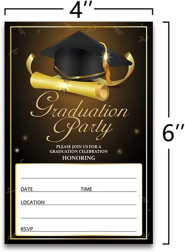 Miniatura 2 de FujLoy 20 tarjetas con sobres, invitaciones para fiestas de graduación 2025, 2025 universidad, escuela secundaria, celebración de graduación 005