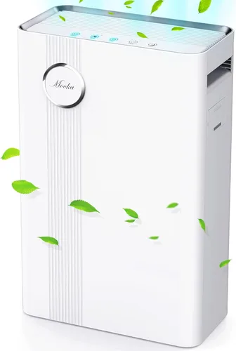 Purificador de aire doméstico para habitaciones grandes de hasta 1076 pies cuadrados, filtro de aire H13 True HEPA mejorado para caspa de mascotas,