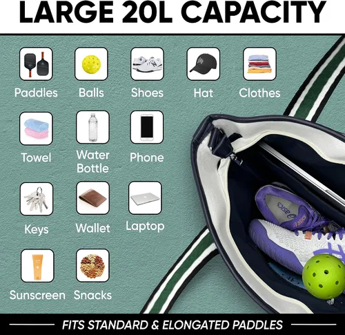 Miniatura 3 de Pickln Bolso de lujo para mujer, de piel vegana, de lujo, para pickleball