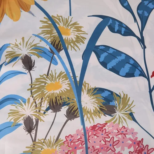 Miniatura 7 de RosieLily Cortinas de ducha, juego de cortinas de ducha florales con 12 ganchos, cortinas de ducha coloridas florales y hojas, decoración de baño