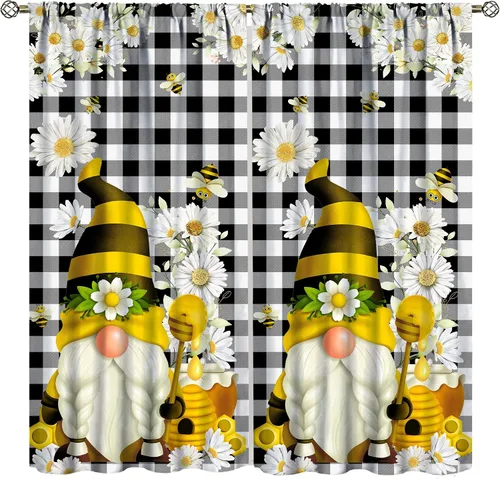 Miniatura 12 de Cortinas de mariposa, mariposa azul, diente de león blanco, románticas, para niñas y mujeres, insonorizadas, aisladas, con bolsillo para barra