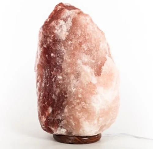 Lámpara natural de sal del Himalaya (4–6 libras) – Lámpara de roca de cristal tallada a mano para decoración del hogar, dormitorio, oficina y spa
